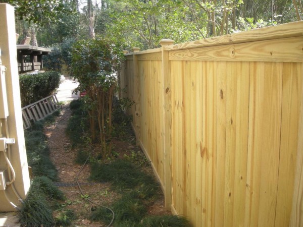 wood fence painting