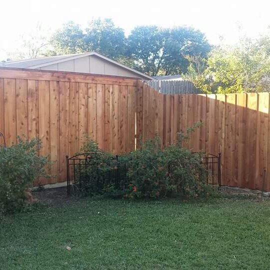 wooden privacy fence installation
