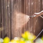 wood fence staining